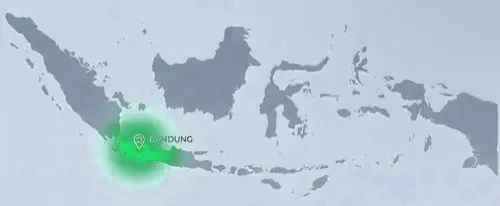 Bandung location on Indonesia map