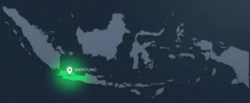 Bandung location on Indonesia map
