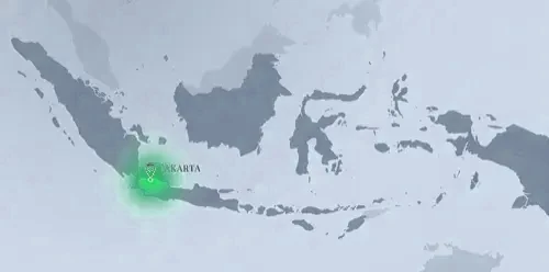 Jakarta location on Indonesia map
