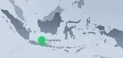 Yogyakarta location on Indonesia map