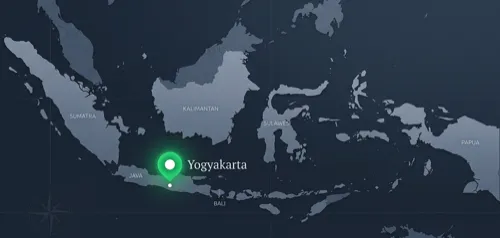 Yogyakarta location on Indonesia map